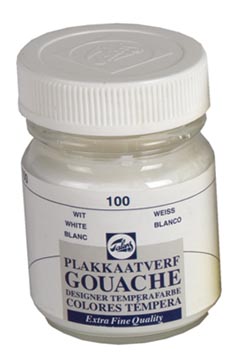 Talens gouache extra fine, flacon de 50 ml, blanc