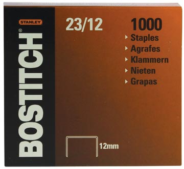 Bostitch agrafes 23-12-1m, 12 mm, pour b310hds, 00540, hd-23l17, hd-12f