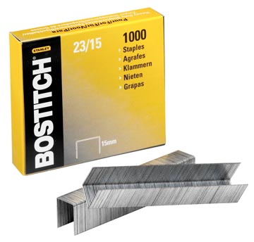 Bostitch agrafes 23-15-1m, 15 mm, pour b310hds, 00540, hd-23l17, hd-12f