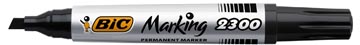 Bic marqueur permanent 2000-2300 noir, largeur de trait: 3 - 5,5 mm, pointe biseautée