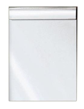 Maul porte-bloc pro a4 portrait, plastique, pince sur largeur 21.8cm, blanc
