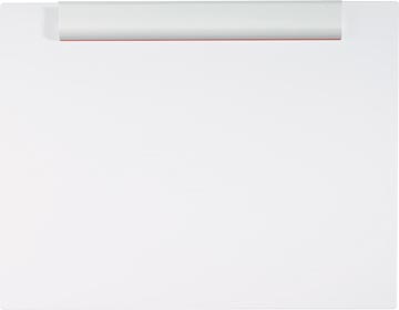 Maul porte-bloc pro a3 couché, plastique, pince sur largeur 21.8cm, blanc