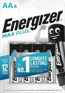 Energizer piles max plus aa, blister de 4 pièces
