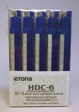 Etona cassette pour agrafeuse ec-3, capacité 1 - 25 feuilles, paquet de 5 pièces