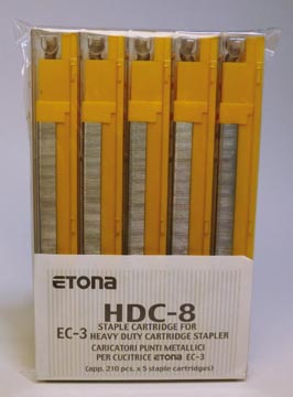 Etona cassette pour agrafeuse ec-3, capacité 26 - 40 feuilles, paquet de 5 pièces