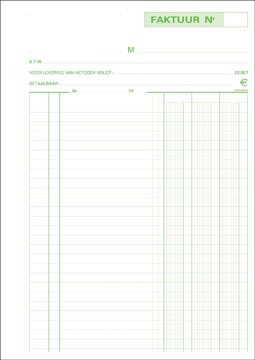 Exacompta factures, ft 29,7 x 21 cm, dupli, verticale, néerlandais