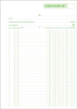 Exacompta factures, ft 29,7 x 21 cm, tripli, verticale, néerlandais