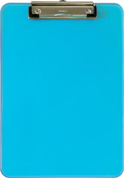 Maul porte-bloc plastique neon a4 portrait, bleu transparent