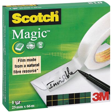 Scotch ruban adhésif magic tape ft 25 mm x 66 m