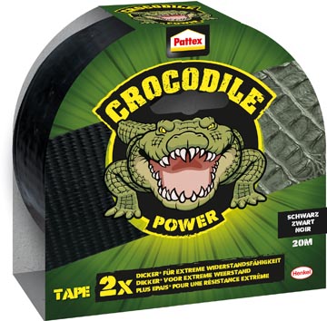 Pattex ruban adhésif crocodile power tape longueur: 20 m, noir