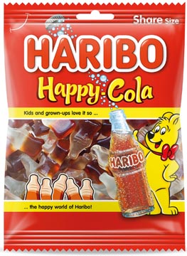 Haribo bonbons happy cola, sachet de 185 g