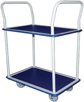 Safetool chariot utilitaire avec 2 plateaux, ft 61 x 91 x 99,5 cm