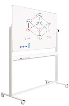 Smit visual tableau blanc magnétique, acier laqué et aluminium, 90 x 120 cm