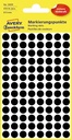 Avery etiquettes ronds diamètre 8 mm, noir, 416 pièces