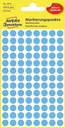 Avery etiquettes ronds diamètre 8 mm, bleu, 416 pièces