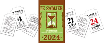 Bloc éphéméride le sablier