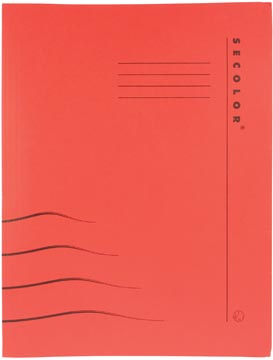 Jalema chemise avec clip secolor pour ft a4 (31 x 25/23 cm), rouge