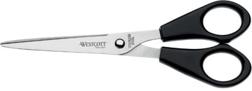 Westcott ciseaux, 15 cm, anneaux symétriques, noir