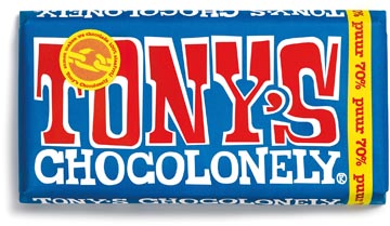 Tony's chocolonely barre de chocolat, 180g, pure