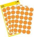 Avery etiquettes ronds diamètre 18 mm, orange clair, 96 pièces