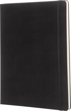 Moleskine carnet de notes, ft 19 x 25 cm, ligné, couverture solide, 192 pages, noir