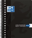 Oxford school bloc collège, ft a5+, 160 pages, 17 trous, marge, ligné, noir