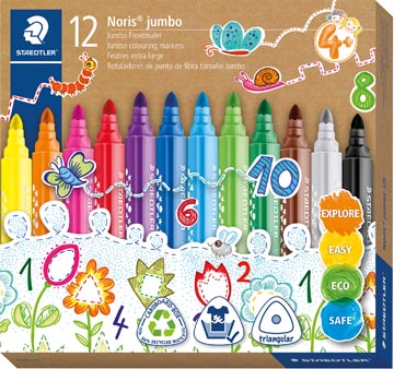 Staedtler noris feutres 328 jumbo, 12 feutres