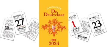 Bloc éphéméride de druivelaar