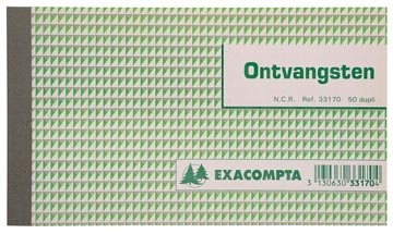 Exacompta reçus, ft 10,5 x 18 cm, néerlandais, dupli (50 x 2 feuilles)