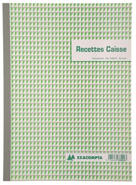 Exacompta recettes caisse, ft a4, français, dupli (50 x 2 feuilles)