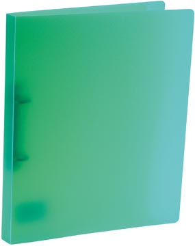 Bronyl classeur à anneaux, pour ft a4, en pp, 2 anneaux en d de 15 mm, vert transparent