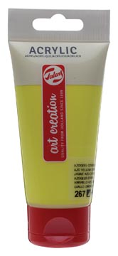 Talens art creation peinture acrylique tube de 75 ml, jaune azo citron