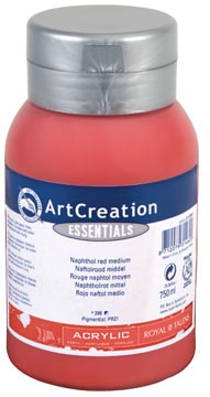 Talens art creation peinture acrylique flacon de 750 ml, rouge naphtol moyen
