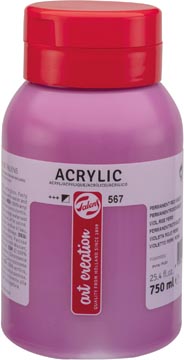 Talens art creation peinture acrylique flacon de 750 ml, violet rougeâtre permanent