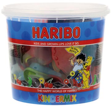 Haribo confiserie, seau de 650 g, mix enfants