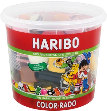 Haribo confiserie, seau de 650 g, color-rado