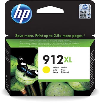 Hp cartouche d'encre 912xl, 825 pages, oem 3yl83ae#bgx, jaune