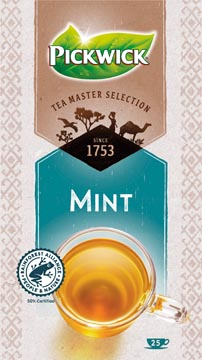 Pickwick tea master selection, menthe, paquet de 25 pièces