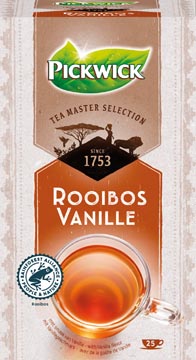 Pickwick tea master selection, rooibos vanille, paquet de 25 pièces