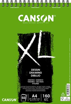 Canson bloc de dessin xl 160g/m² ft a4, 50 feuilles