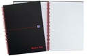 Oxford black n' red cahier spiralé en carton, 140 pages ft a5, ligné
