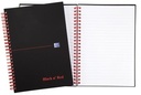 Oxford black n' red cahier spiralé en plastique, 140 pages ft a5, ligné