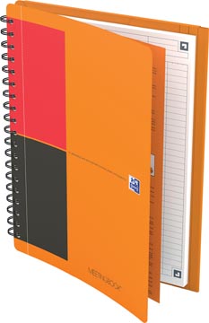 Oxford international meetingbook connect, couverture en carton orange, ft b5, ligné, 160 pages