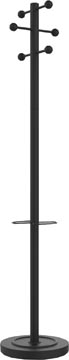 Unilux portemanteau access, hauteur 175 cm, 6 patères, avec porte-parapluies, noir