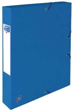 Elba boîte de classement oxford top file+ dos de 4 cm, bleu