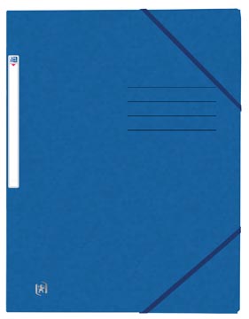 Oxford top file+ chemise avec élastiques en carton, ft a4, bleu