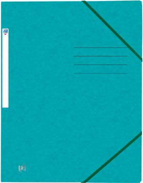 Oxford top file+ farde à rabats, pour ft a4, bleu aqua