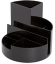 Maul organisateur de bureau roundbox eco, 85% recycled, ø14x12.5cm, 7 compartiments, plumier noir