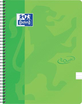 Oxford school touch bloc spirale, ft a4, 140 pages, ligné, vert (lime)