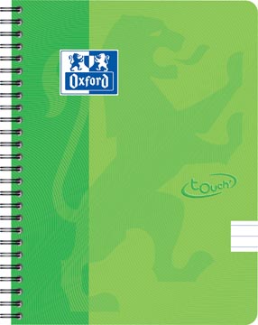 Oxford school touch bloc spirale, ft a5, 140 pages, ligné, vert (lime)